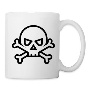 tête de mort pirate - Mug blanc - blanc - Droite