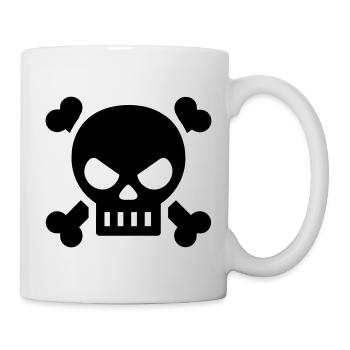 Schädel, - Tasse - Weiß - Rechts