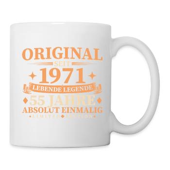 Original 1971 Jahrgang geboren 55. Geburtstag - Tasse - Weiß - Rechts