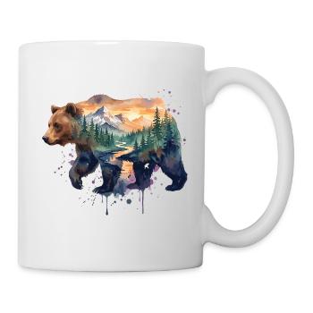 Randonnée - Aventure en plein air - Landscape Bear - Mug blanc - blanc - Droite
