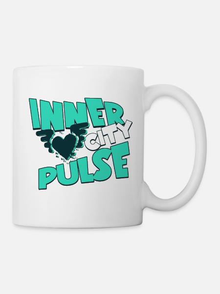 Inner City Pulse – Straßenkultur Grafikdesign - Tasse - Weiß