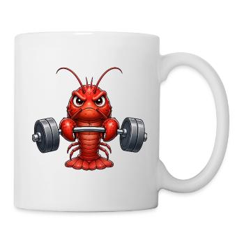Hummer Krabbe Schalentier Fitness Bodybuilder - Tasse - Weiß - Rechts