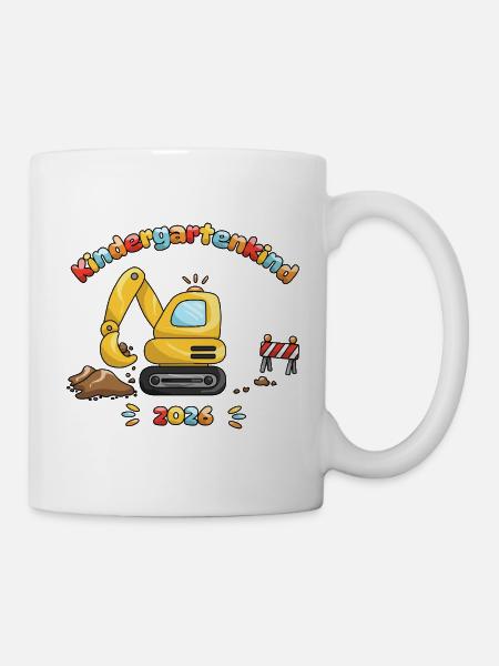 Kindergarten Child 2026 | Excavator Kids - Mug - white