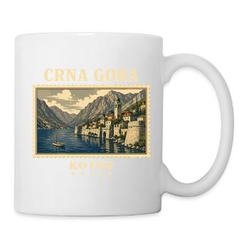 Montenegro Kotor Vintage Reisemarke - Tasse - Weiß - Rechts