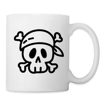 Pirat - Tasse - Weiß - Rechts