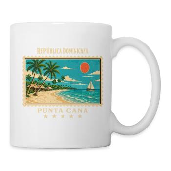 Dominikanische Republik Punta Cana Reisemarke - Tasse - Weiß - Rechts