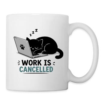 Cat break on the laptop - Mug - white - Right