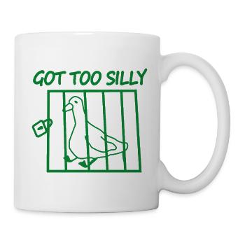 Eingesperrter Vogel: Wurde zu albern - Tasse - Weiß - Rechts