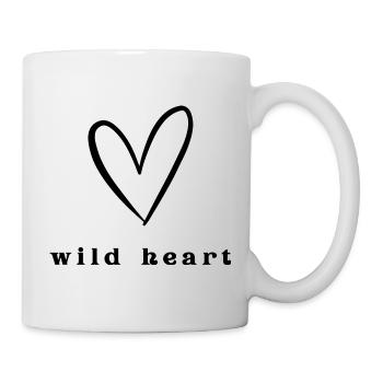 Cœur Sauvage | Conception minimaliste du cœur - Mug blanc - blanc - Droite