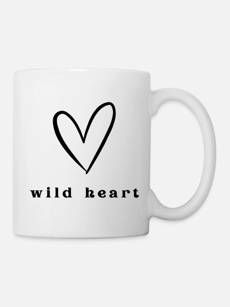 Wild Heart | Minimal Herz Design - Tasse - Weiß