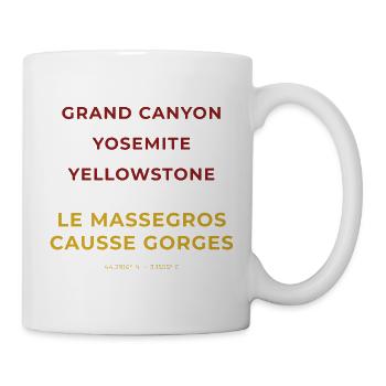 Le Massegros Causse Gorges Lozère - Grand Canyon - Mug blanc - blanc - Droite