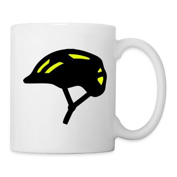 Bicycle Helmet Silhouette - Mug - white - Right