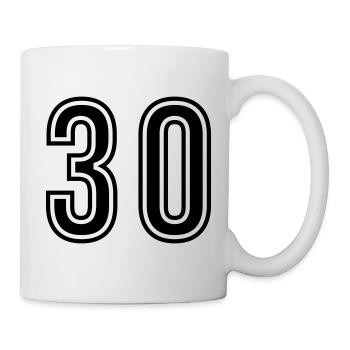 Symbole de 30 chiffres - Mug blanc - blanc - Droite