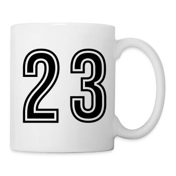 23 Zahl symbol - Tasse - Weiß - Rechts