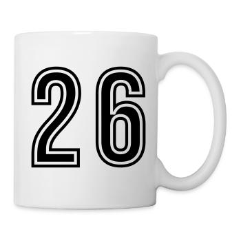 Symbole du chiffre 26 - Mug blanc - blanc - Droite