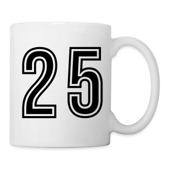 25 Symbole numérique - Mug blanc - blanc - Droite