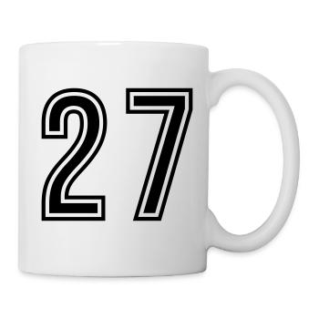 27 Symbole numérique - Mug blanc - blanc - Droite