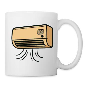 AC rétro cartoon avec pattes - Mug blanc - blanc - Droite