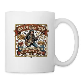 Guitarist Retro Style - Mug - white - Right