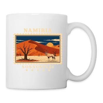 Marque de voyage vintage Namibia Sossusvlei - Mug blanc - blanc - Droite
