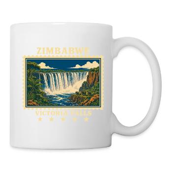Zimbabwe Victoria Falls Vintage Travel Brand - Mug - white - Right