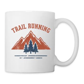 Trail running - Mug blanc - blanc - Droite