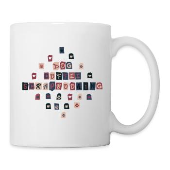 Dog Coffee Scrapbooking - Mug blanc - blanc - Droite