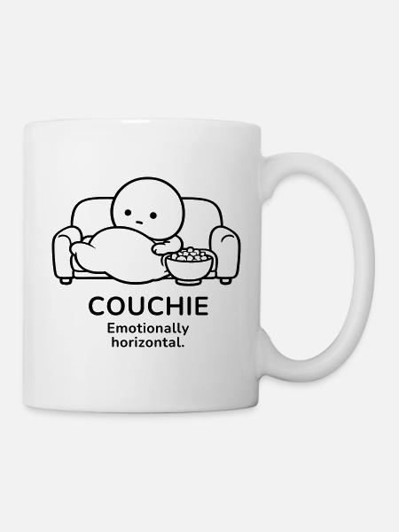 Couchie – Emotionally Horizontal | Cozy Mood - Tasse - Weiß