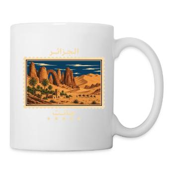 Algerien Djanet Vintage Reisemarke - Tasse - Weiß - Rechts