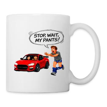 S’échapper avec une voiture rouge - Mug blanc - blanc - Droite