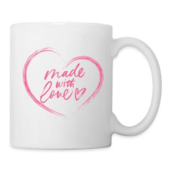 Fait avec le cœur de l’amour - Mug blanc - blanc - Droite
