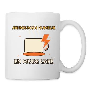 Mode Café Humeur Dynamique - Mug blanc - blanc - Droite