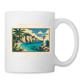 Neukaledonien Lifou Vintage Reisemarke - Tasse - Weiß - Rechts