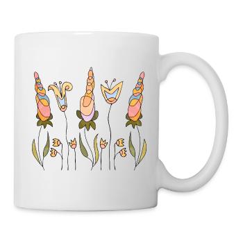 Fleur - Mug blanc - blanc - Droite
