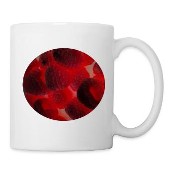 Dunkle Himbeerfrucht - Tasse - Weiß - Rechts