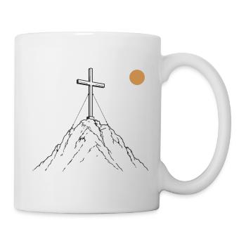 Kreuzgipfel am Sonnenaufgang - Tasse - Weiß - Rechts