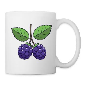 Brombeere Kostüm Karneval Fasching Beeren Lila - Tasse - Weiß - Rechts