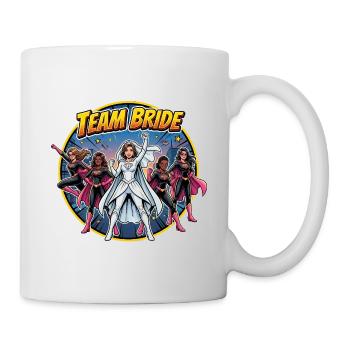Team Bride Superhelden-Crew - Tasse - Weiß - Rechts