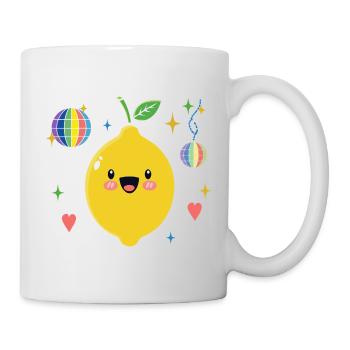 Pride Zitronen-Disco Illustration - Tasse - Weiß - Rechts