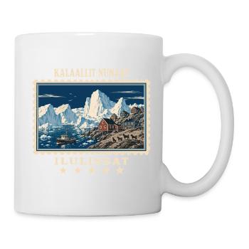 Grönland Ilulissat Vintage Reisemarke - Tasse - Weiß - Rechts
