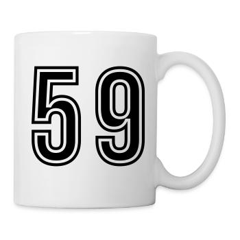 59 Zahl Symbol - Tasse - Weiß - Rechts