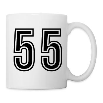 Symbole du chiffre 55 - Mug blanc - blanc - Droite