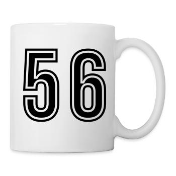 56 Zahl Symbol - Tasse - Weiß - Rechts