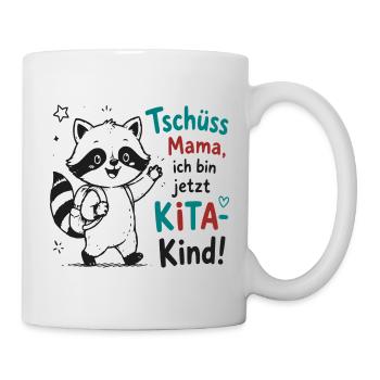 Kita Abschied Raccoon - Tasse - Weiß - Rechts