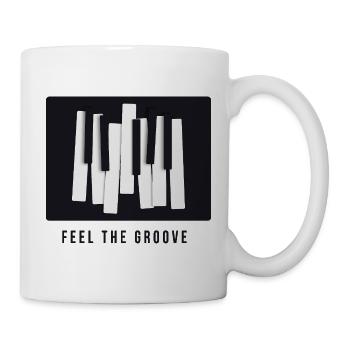 Feel the Groove – Modern Piano Design - Tasse - Weiß - Rechts