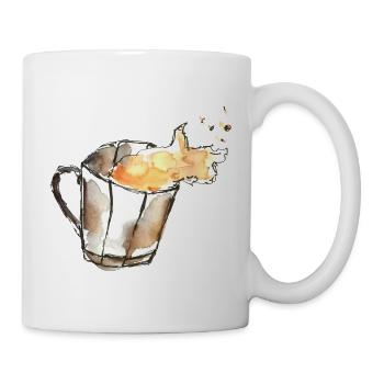 Kaffeetasse Aquarellfeuer - Tasse - Weiß - Rechts