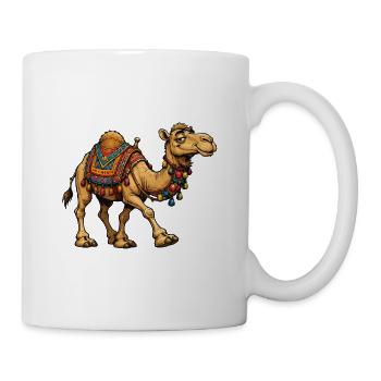 Bijoux de chameau coloré avec pompons - Mug blanc - blanc - Droite