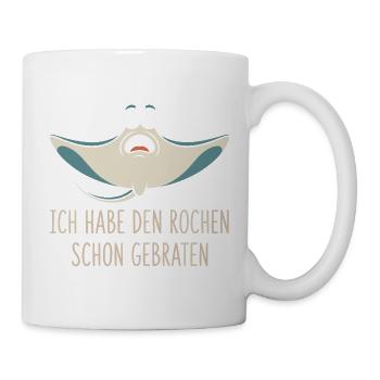 Rochen Schon Gebraten Stachelrochen Manta Rochen - Tasse - Weiß - Rechts