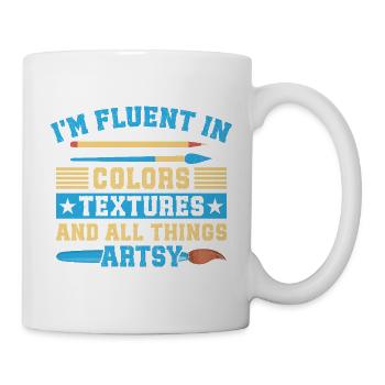 Artist Painter Graphic Fluent In Colors Textures - Tasse - Weiß - Rechts