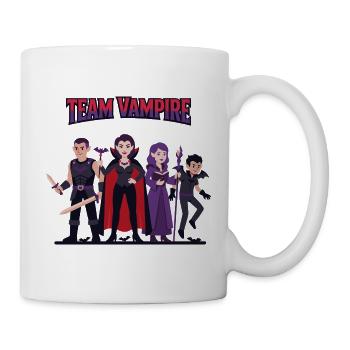 Team Vampir: Harte Freunde - Tasse - Weiß - Rechts